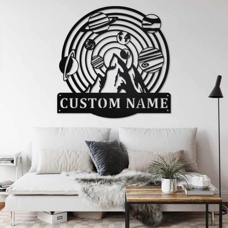 Custom Solar Metal Wall Art, Personalized Solar Name Sign Decoration For Room, Solar Home Decor,Custom Solar, Solar Metal Decor,Solar Lover