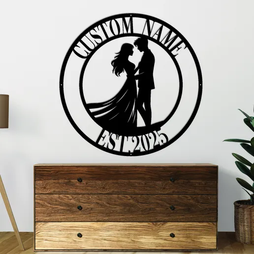 Couple Valentine Metal sign