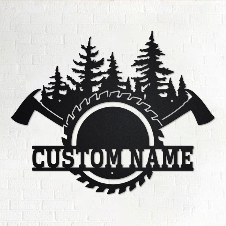 Custom Lumberjack Metal Wall Art, Personalized Lumberjack Name Sign Decoration For Room, Lumberjack Home Decor, Custom Lumberjack