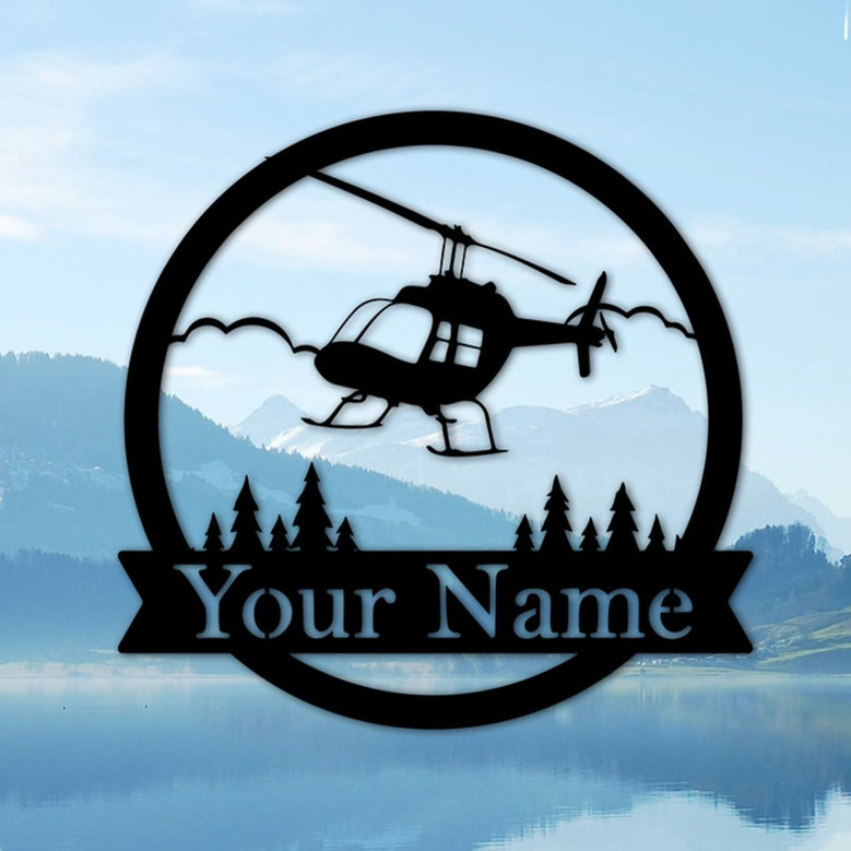 Helicopter metal sign, Pilot Gifts, Personalized Aviation Signs, Custom Metal Signs, helicopter pilot, helicopter gift, pilot gifts