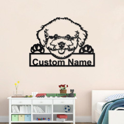 Personalized Bichon Frise Metal Sign | Bichon Frise Metal Wall Art | Dog Metal Sign| Dog Lover Gift | Bichon Frise Lover Gift | Bichon Frise