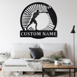Custom Boxing Metal Wall Art, Personalized Boxing Name Sign Decoration For Room, Boxing Home Decor, Custom Boxing, Boxing Metal Wall Decor