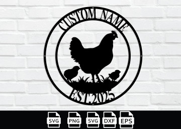 Custom Chicken Coop Metal Sign