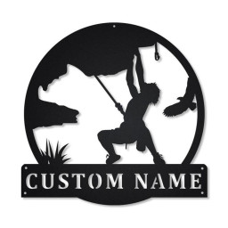 Personalized Climbing Monogram Metal Sign Art ,Custom Climbing Metal Sign, Climbing Lover Sign Decoration For Living Room
