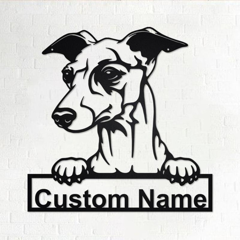 Custom Italian Grayhound Dog Metal Wall Art, Personalized Italian Grayhound Name Sign Decoration For Room, Italian Grayhound Home Decor