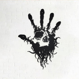 Hand Skull Tribal Eye Fingers Metal Wall Art, Hand Skull Sign Decoration For Room, Hand Skull Home Decor, Hand Skull Metal Wall Decor