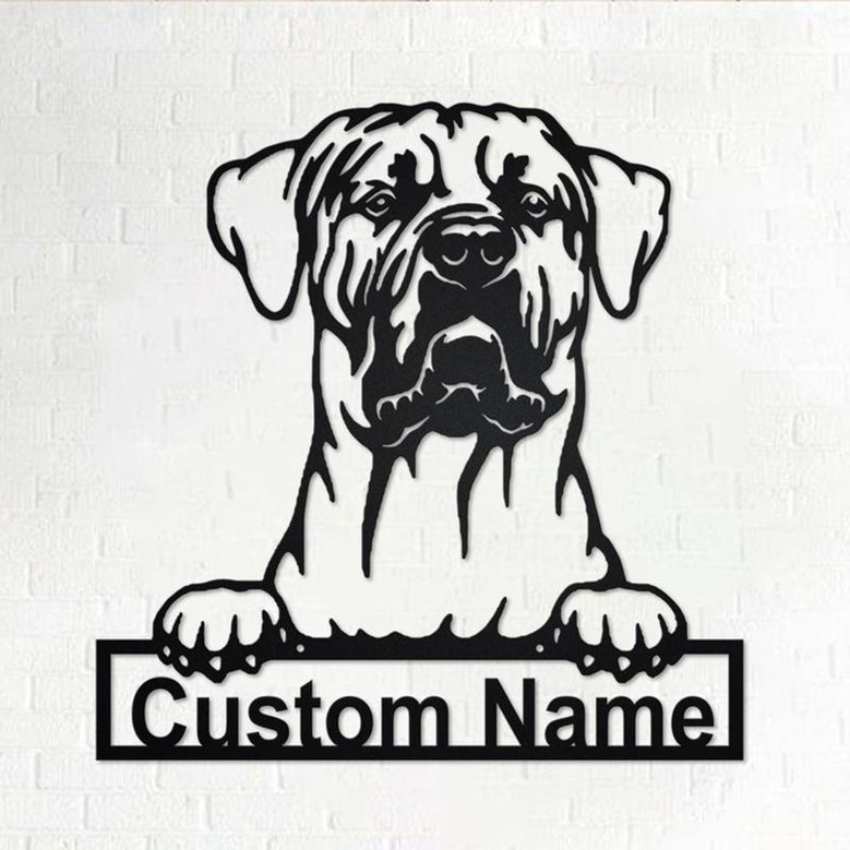 Custom Tosa Inu Dog Metal Wall Art, Personalized Tosa Inu Dog Name Sign Decoration For Room, Tosa Inu Dog Home Decor, Custom Dog, Tosa Inu