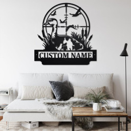 Custom Duck Hunting Metal Wall Art, Personalized Duck Hunter Name Sign Decoration For Room, Duck Hunting Metal Home Decor, Custom Hunting