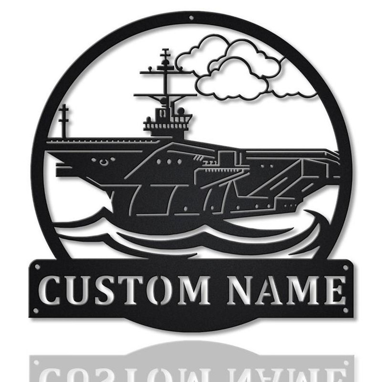 Personalized Aircraft Carrier Navy Metal Sign Art | Custom Aircraft Carrier Metal Sign | Navy Gift | Decor Decoration | Birthday Gift