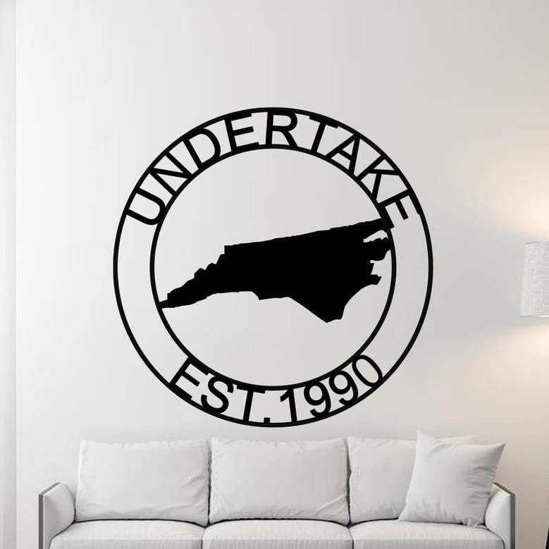 Custom State Metal Sign, Personalized State Sign, Custom Name Metal Sign, Metal Wall Decor, Door Hanger, Family Name Sign, Last Name Sign