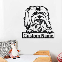 Personalized Coton de Tulear Metal Sign | Coton de Tulear Metal Wall Art | Coton de Tulear Metal Wall Decor | Custom Coton de Tulear