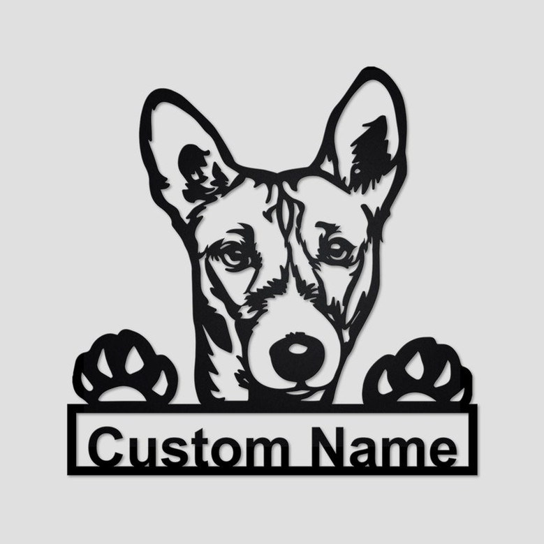 Personalized Basenji Dog Metal Sign | Basenji Dog Metal Wall Art | Dog Metal Sign | Basenji Dog Lover Gift| Dog Lover Gift | Basenji Dog