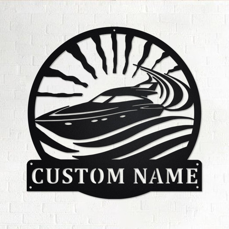 Custom Speed Boat Metal Wall Art, Personalized Speed Boat Name Sign Decoration For Room, Speed Boat Home Decor, Custom Speed Boat,Speed Boat