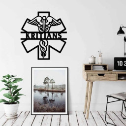Custom Metal Sign For Paramedic, EMT Gift Ideas, Medical Field Home Decor, Personalized Family Name Sign, Custom EMS Gift
