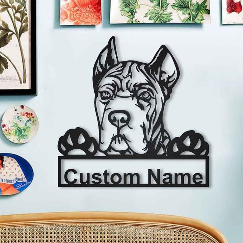 Personalized Cane Corso Dog Metal Sign Art | Custom Cane Corso Dog Metal Sign | Dog Gift | Birthday Gift | Animal Funny