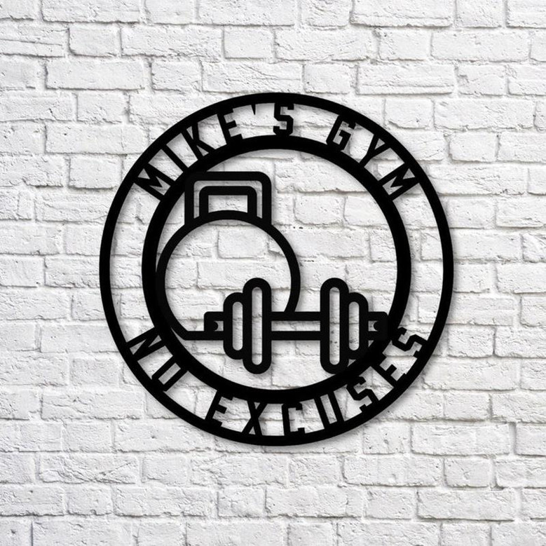 Personalized Home Gym Signs for Workout Room, Personalized Metal Sign, Home Gym Wall Art,Home Gym Decor Personalized Gym Sign Weight Lifting