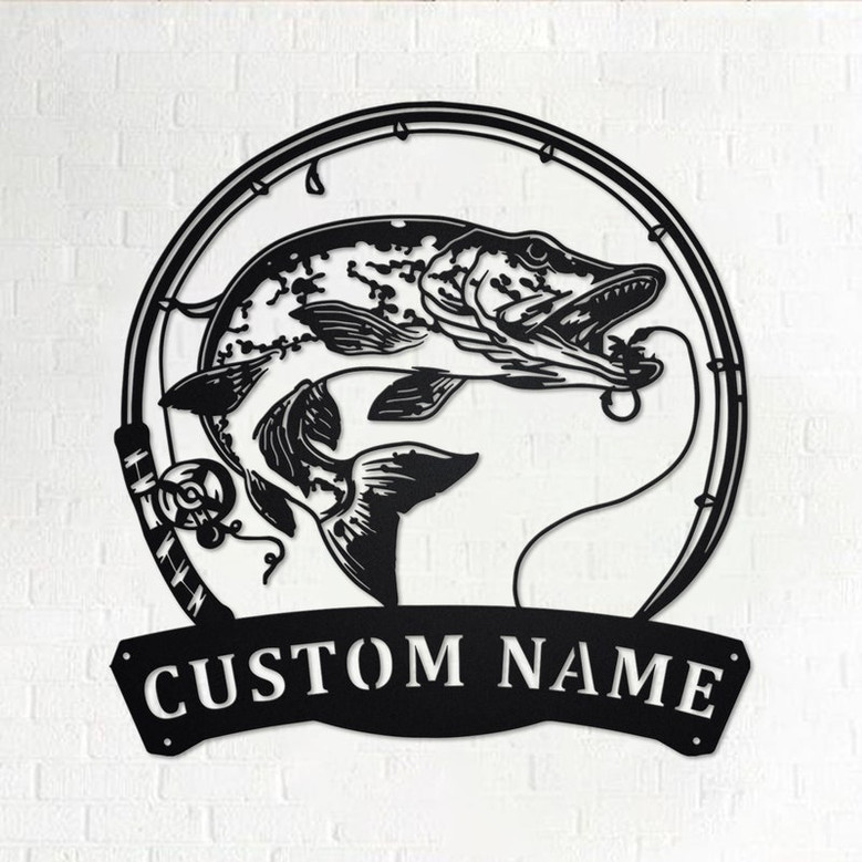 Personalized Northern Pike Fish Metal Sign | Fishing Metal Wall Art | Fishing Metal wall Decor | Fishing Lover | Custom Fishing | Fishman