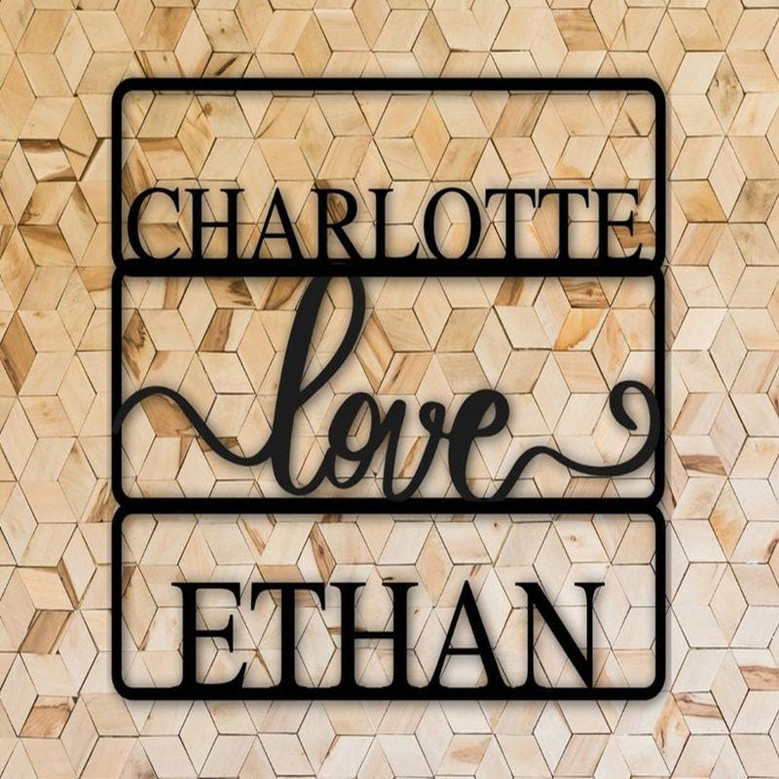 Personalized sign, Name sign, gift for her, custom sign, gift, love sign, decor, home decor, Love Sign, Metal Sign,Valentines Gift,home, art