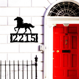 Horse House Numbers - Metal Address Plaque for House, Address Number, Metal Address Sign, House Numbers, Front Porch Address