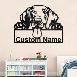 Custom Weimaraner Dog Metal Wall Art, Personalized Weimaraner Name Sign Decoration For Room, Weimaraner Home Decor, Custom Dog, Weimaraner