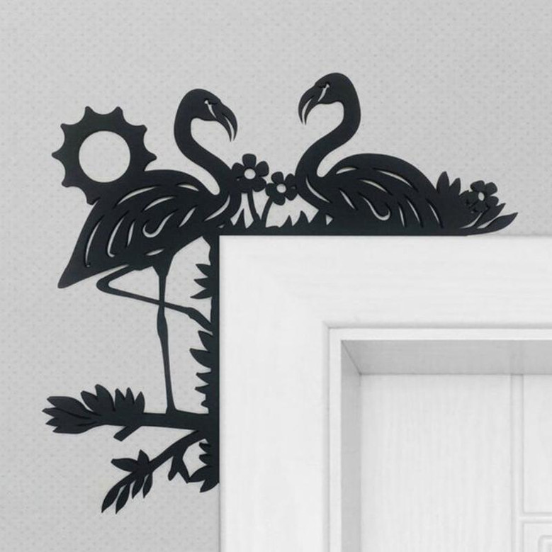 Flamingo Door Corner Metal Sign | Flamingo Metal Wall Art | Flamingo Metal wall Decor | Flamingo Lover Gift | Flamingo Decor | Flamingo