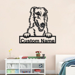 Personalized Borzoi Metal Sign | Borzoi Metal Wall Art | Dog Metal Sign | Dog Lover Gift | Borzoi | Custom Dog
