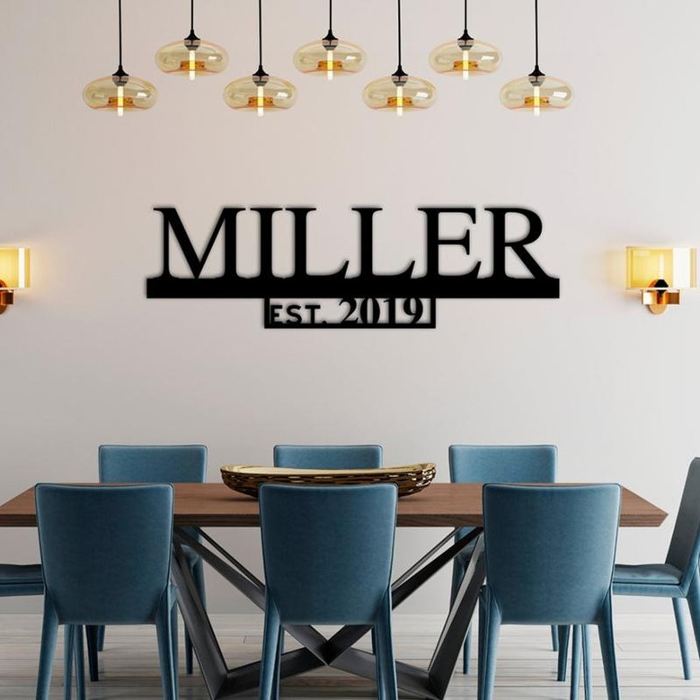 Family Name Wall Sign,Personalize Sign,Name wall hanging, wedding gift, metal wall hanging, home decor, custom sign, housewarming, est.,year