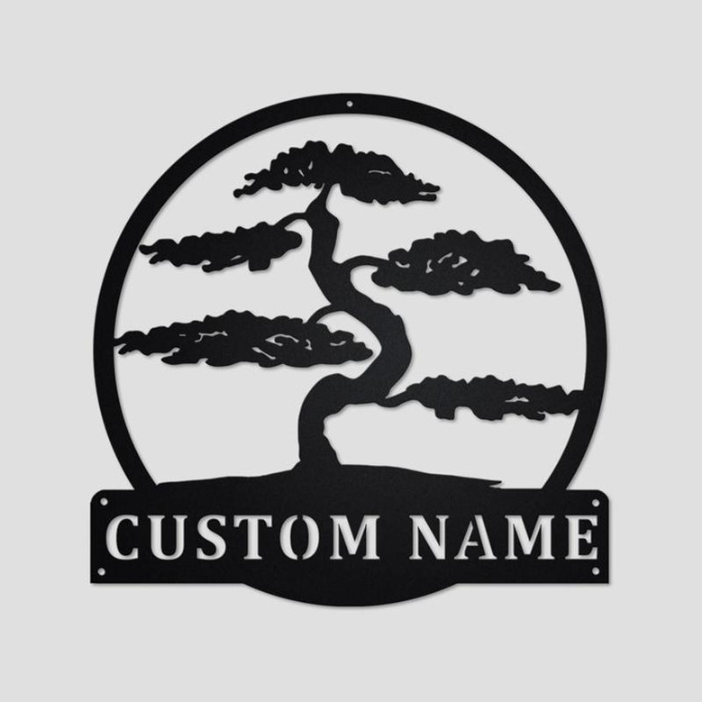 Personalized Bonsai Tree Metal Wall Decor| Bonsai Tree Metal Wall Art| Bonsai Tree Metal Sign| Bonsai Tree Lover| Gift For Bonsai Tree Lover