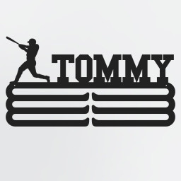 Baseball Medal Hanger With Custom Name, Personalized Baseball Medal Holder