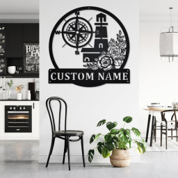 Custom Lighthouse Metal Wall Art, Personalized Lighthouse Name Sign Decoration For Room, Lighthouse Home Decor, Custom Lighthouse,Lighthouse