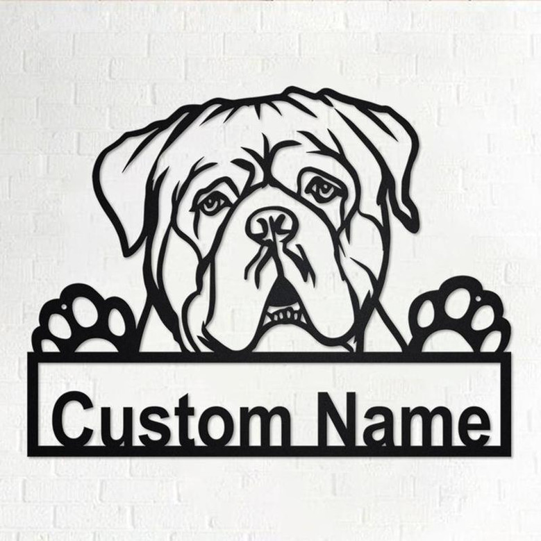 Personalized Dogue De Bordeaux Metal Sign | Dog Metal Wall Art | Dog Metal Wall Decor | Custom Dogue De Bordeaux Dog | Custom Dog |Dog Lover