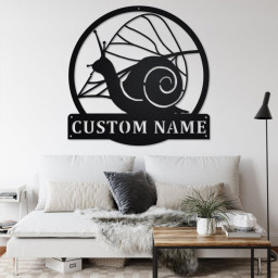 Custom Snail Metal Wall Art, Personalized Snail Name Sign Decoration For Room, Snail Metal Home Decor, Custom Snail, Snail Metal Wall Decor
