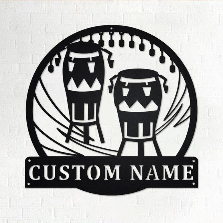 Custom Conga Metal Wall Art, Personalized Conga Teacher Name Sign Decoration For Room,Conga Home Decor,Custom Conga,Conga Musical Instrument