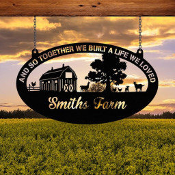 Barn Metal Sign Personalized/ Custom Farm Metal Sign/ Farm Animals Sign/ Chicken, Alpaca, Cow, Goat Metal Sign Customize