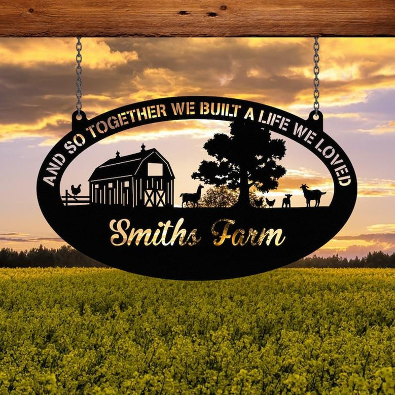 Barn Metal Sign Personalized/ Custom Farm Metal Sign/ Farm Animals Sign/ Chicken, Alpaca, Cow, Goat Metal Sign Customize