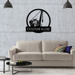 Personalized Pipelayer With Operator Monogram Metal Sign Art Pipelayer Monogram Metal Sign Operator Lover Sign Decoration For Living Room