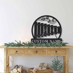 Personalized Xylophone Monogram Metal Sign Art | Custom Xylophone Monogram Metal Sign | Birthday Gift | Xylophone Gift | Music Gift