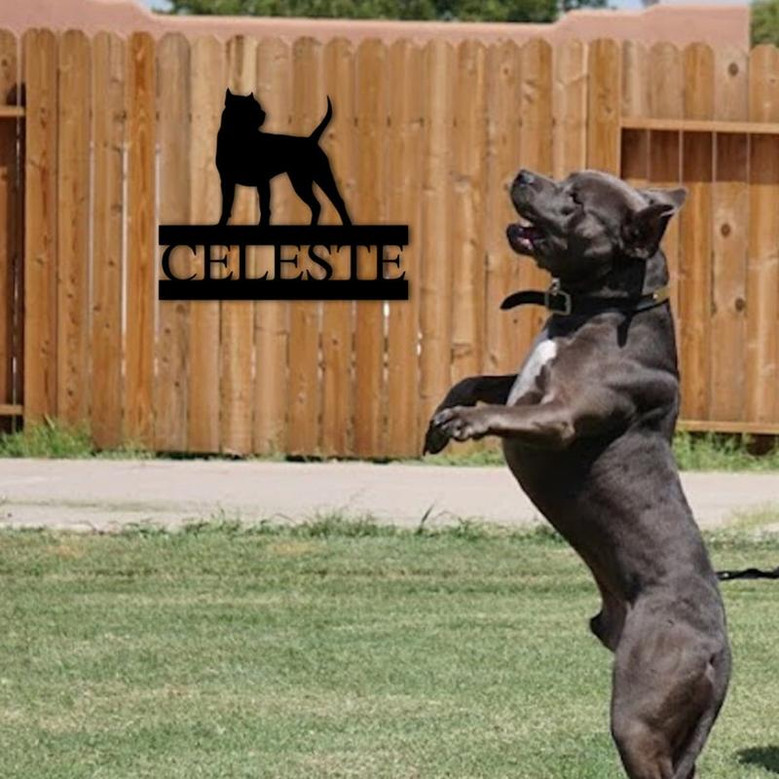 Pit Bull Sign, Pit Bull , Custom metal sign,Housewarming Gift, pit,dog sign,Custom Sign,Outdoor Metal Sign,dog art,art,Pit bullies,name,pit