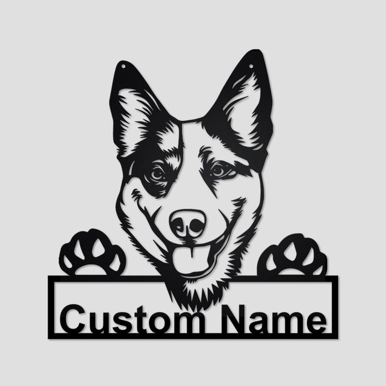 Personalized Australian Cattle Dog Metal Sign | Australian Cattle Dog Metal Wall Art | Dog Metal Sign | Australian Cattle Dog Lover Gift|