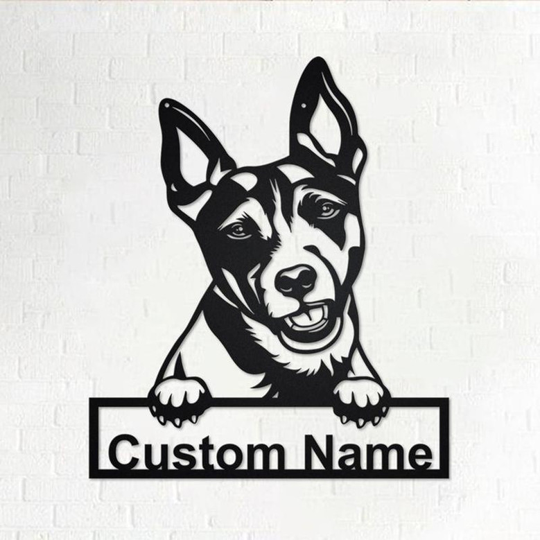 Custom Rat Terrier Dog Metal Wall Art, Personalized Rat Terrier Name Sign Decoration For Room, Rat Terrier Home Decor,Custom Rat Terrier Dog