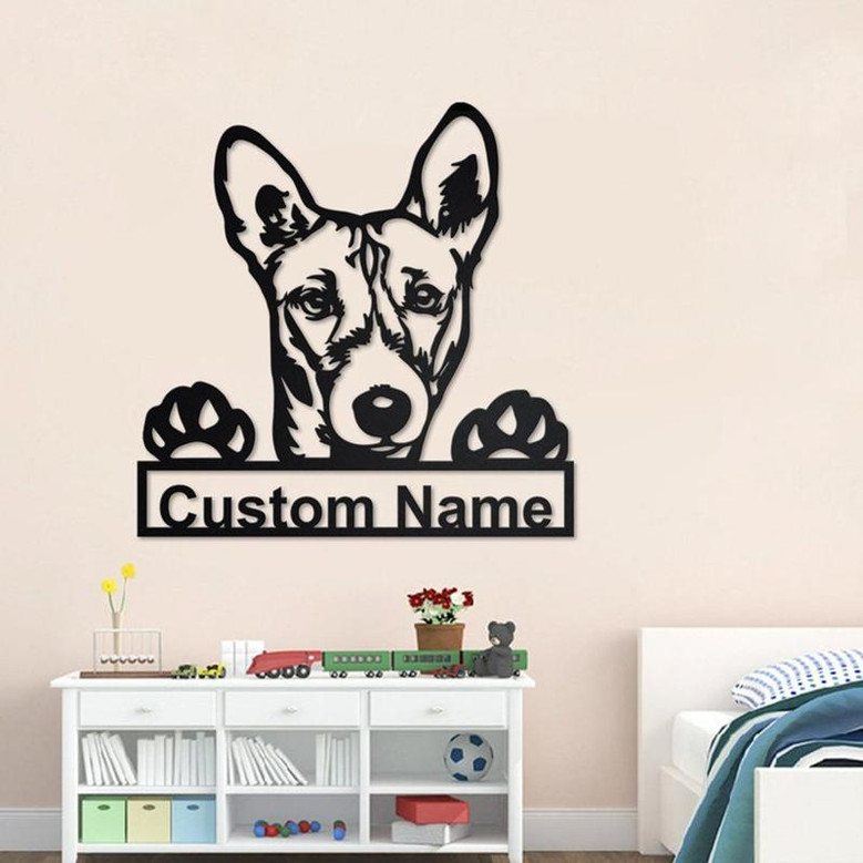 Personalized Basenji Dog Metal Sign | Basenji Dog Metal Wall Art | Dog Metal Sign | Basenji Dog Lover Gift| Dog Lover Gift | Basenji Dog