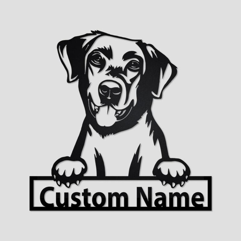 Personalized Labrador Retriever Metal Sign | Labrador Retriever Metal Wall Art | Dog Metal Sign | Labrador Retriever Gift | Dog Lover |