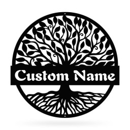 Custom Tree of Life Monogram Metal Sign, Personalized Family Name Tree Of Life, Housewarming Gift
