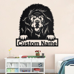 Custom Tibetan Mastiff Dog Metal Wall Art, Personalized Tibetan Mastiff Name Sign Decoration For Room, Tibetan Mastiff Home Decor,Custom Dog