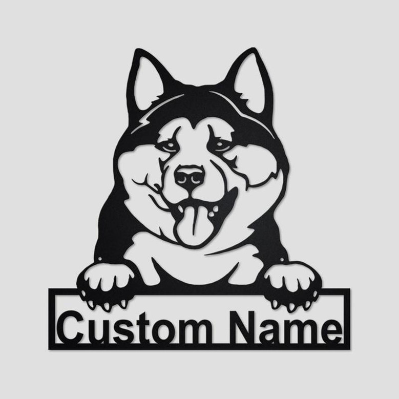 Personalized Akita Inu Metal Sign | Akita Inu Metal Wall Art | Dog Metal Sign | Akita Inu Lover Gifts | Dog Lover Gifts | Akita Inu Lover