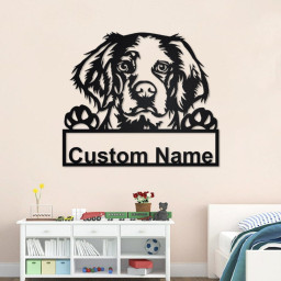 Personalized Brittany Spaniel Metal Sign | Brittany Spaniel Metal Wall Art | Dog Metal Sign | Dog Lover Gift | Custom Dog | Brittany Spaniel
