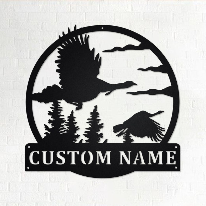 Custom Wild Turkeys Metal Wall Art, Personalized Wild Turkeys Name Sign Decoration For Room,Wild Turkeys Metal Home Decor,Custom Wild Turkey
