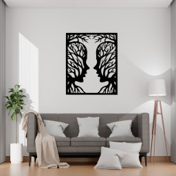 Branches Couple Metal Wall Art