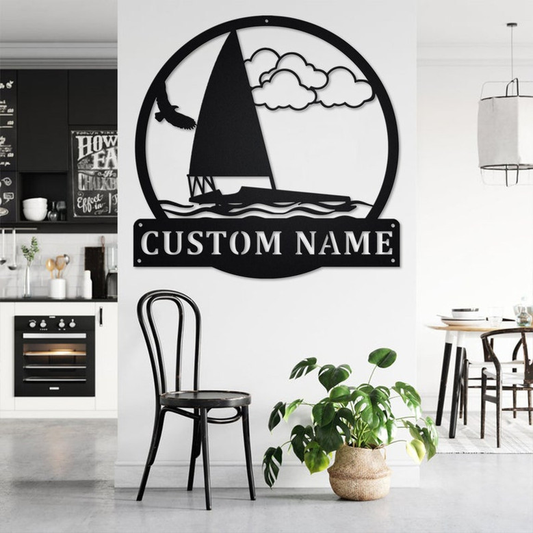 Custom Iceboat Metal Wall Art, Personalized Iceboat Name Sign Decoration For Room, Iceboat Metal Home Decor, Custom Iceboat, Iceboat Decor
