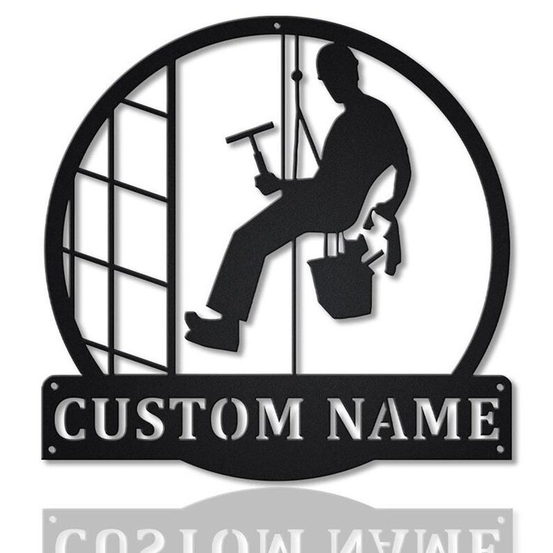 Personalized Building Cleaner Monogram Metal Sign Art , Custom Building Cleaner Metal Sign, Cleaner Lover Sign Decoration For Living Room